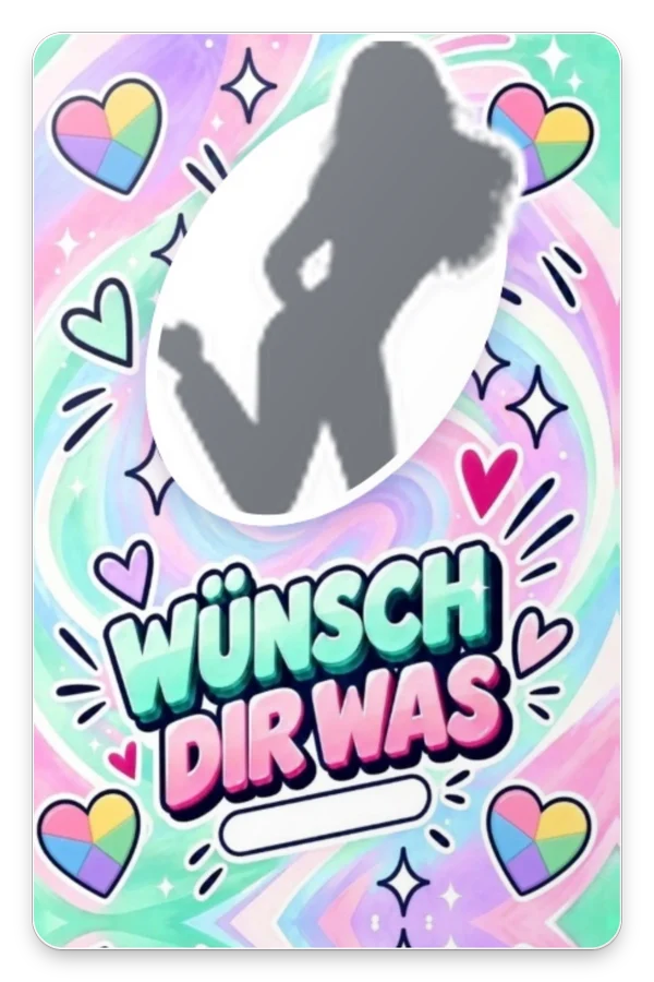 Joker-Karte „Wünsch dir was“ mit Silhouette